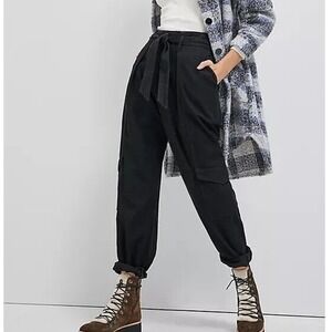 Edwin Harlow Cargo Pants 30 NWT‎ Black Belted Utility Tapered Quiet Luxury